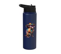 Cheesy Kitsch Armadillo Lover Stuff Retro Armadillo Stainless Steel Insulated Water Bottle