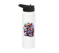 Cheesy Kitsch Armadillo Lover Stuff Retro Armadillo Stainless Steel Insulated Water Bottle