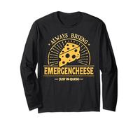 Cheesy Pun Design with Triple Funny Cheese Joke Long Sleeve T-Shirt
