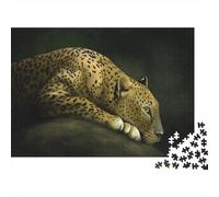 Cheetah 1000 Piece Adult Jigsaw Puzzles Snow Leopard Jigsaws Challenging Game Family Challenging Educational Challenge Home Decoration for Home Decoration Gifts 1000pcs (75x50cm)