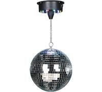 Cheetah 8" (203mm) Mirror Ball With Led Motor & Sound to Light Function in Silver Cheetah Silver