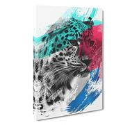 Cheetah 8 V2 Canvas Print for Living Room Bedroom Home Office Décor, Wall Art Picture Ready to Hang, 30 x 20 Inch (76 x 50 cm)