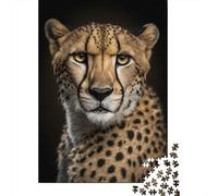 Cheetah AI Generative 1000-Piece Puzzle for Adults, 52x38cm/1000pcs, An Evening Activity Away from Screens; White Cardboard with Reduced Dust