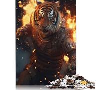 Cheetah Beauty Black Ink Puzzles 500 Pieces Wood Puzzle Jigsaws for Adults Family Fun Jigsaws Puzzles 500pcs (52x38cm)