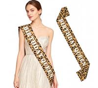 Cheetah Birthday Queen Sash Leopard Theme Party Decorations Birthday Sash Supplies for Sweet Girls 16th,21st,30th,40th Birthday Deco