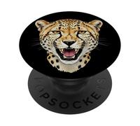 Cheetah Cat Leopard Wild Spirit Vintage Safari Portrait PopSockets Adhesive PopGrip