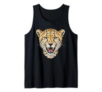 Cheetah Cat Leopard Wild Spirit Vintage Safari Portrait Tank Top