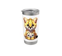 Cheetah Cub Cute Baby Cheetah Cat Stainless Steel Insulated Tumbler
