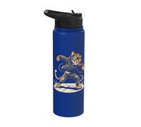 Cheetah Dancing Cool Shades Vibrant Style Stainless Steel Insulated Water Bottle