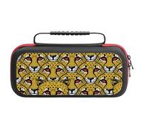 Cheetah Face Carry Case for Switch Hard Shell Protective Cover Pouch Travel Carrying with Handle