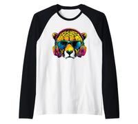 Cheetah Funny Big Cat I Love Cats Cute Cheetahs Raglan Baseball Tee
