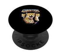 Cheetah Heavy Metal 80s Animal Rock N Roll Music Concert PopSockets Adhesive PopGrip