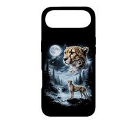 Cheetah Howling at Moon 90's Retro Safari Animal Case for iPhone Air