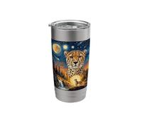 Cheetah Howling to The Moon Stainless Steel Insulated Tumbler