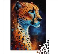 Cheetah Ink Painting Puzzles for Adults 1000 Piece Puzzle for Teenager Age 12 Years Up Christmas Eve Gifts 1000pcs (75x50cm)