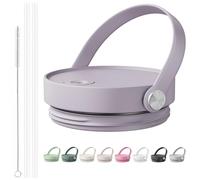 CHEETAH Insulated Replacement Lid for Stanley 40 oz Tumbler Cup,Compatible with Stanley Quencher H2.0 FlowState Tumbler,with Soft Silicone Handle and Straws (Orchid)