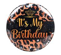 Cheetah It's My Birthday Button For Women Leopard Birthday Pin Cheetah Party Decor, Happy Birthday Pin,Safari Theme Party