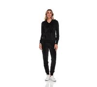 Cheetah Ladies 2 Piece Velour Jogger Set, Hoodie and Sweatpants Ladies Tracksuit, Moonless Night, X-Small