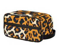 Cheetah Leopard Print Travel Toiletry Bag for Men ，Leopard Hanging Dopp Kit - Waterproof Shaving Bag Bathroom Bags Wash Bag for Toiletries Accessories