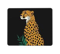 Cheetah Loapard Mouse Mat With Stitched Edges Desk Mat Washable Mousemat For Work Home Office 25X30Cm