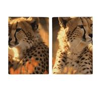 Cheetah Love Passport Holder, ID Card Protector Case Passport Holder with Slot Passports Travel Wallet Document Cover for Women And Men