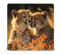 Cheetah Love Scale for Body Weight LED Display Sturdy Tempered Glass Digital Bathroom Scale Anti-Slip Highly Accurate Digital Weighing Machine for People 400lb Capacity