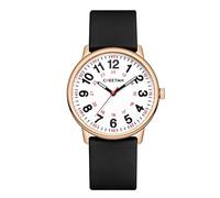 CHEETAH Nurse Watches for Men Women Medical Professionals, Students with Luminous Easy Read Dial, Second Hand 24 Hour, Waterproof Silicone Band, Rose Gold Black, vintage