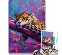 Cheetah Oil Painting 1000 Pieces Jigsaw Puzzle for Adults& Teens,Stress Reliever Difficult Challenge Deal As Gifts for The Whole Family (50x75cm)