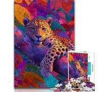 Cheetah Oil Painting Puzzles for Teenagers Teens 1000pc Puzzle,Challenging Family Activity Games DIY Toy for Home Wall Decor Gifts (38x26cm)