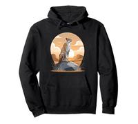 Cheetah on Rock in African Sunset Pullover Hoodie