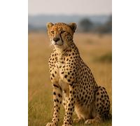 Cheetah on the Plain: Softcover writing journal - ideal for school, travel & gifts