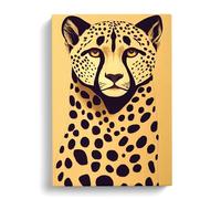 Cheetah Scandinavian Canvas Print | Gallery Wrapped 30mm Frame Wall Art | 30x20 inches | Ready to Hang | Scandinavian Animals Picture | Living Room Bedroom Lounge Office