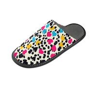 Cheetah Skin Print Texas Hold'em Warm Womens Slippers Indoor Slippers with Memory Foam For House, Bedroom