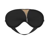 Cheetah Skin Under The Zipper Eye Mask Sleep Mask Light BlockBlindfold Night Eyes Cover Soft Pressure-Free Eyeshade with Elastic Strap for Home Travel Office Nap Yoga