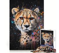Cheetah Splendor - 1000 Pieces Jigsaws Adults Puzzles Gifts Mental Workout Peaceful Escape Thoughtful Xmas (50x75cm)
