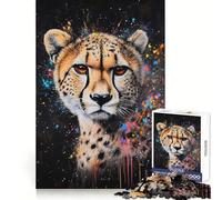 Cheetah Splendor - 1000 Pieces Jigsaws Adults Puzzles Memory Power Gentle Engagement Seamless Fit (38x52cm)