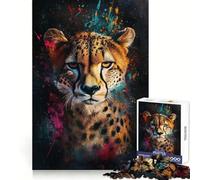 Cheetah Splendor - Jigsaw Puzzles 1000 Pieces for Adults Boost Memory Peaceful Fun Quality Cut Lovely Gift (38x26cm)
