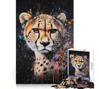 Cheetah Splendor - Teenagers Puzzles 1000 Piece Jigsaws Mind Exercise Light Enjoyment Exact Cut Thoughtful Gift (38x26cm)