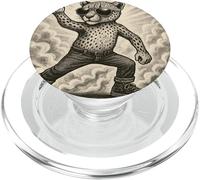 Cheetah Sunglasses Rock Music Funny Retro Horns Up PopSockets PopGrip for MagSafe