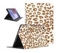 Cheetah Tablet Case for iPad Air 13" M2 2024 | Aesthetic Leopard Panther White Design Cases for Women Girls Flip PU Leather Stand Funda Adjustable Protective Cover