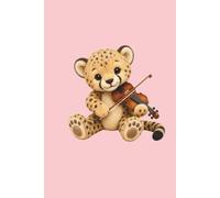 Cheetah Violin Notebook - Light Pink: 6 x 9 120-Page CREAM Paper Lined Music Journal for Violin and Cheetah Lovers