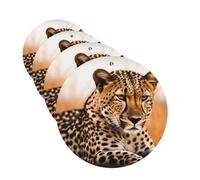 Cheetah Waiting for an Opportunity Car Air Fresheners Cards Set of 4 Pieces Personalized Car Fresheners Gifts for Men Women Auto Aromatherapy Tablets Hanging Scented Cards for Wardrobe Bathroom