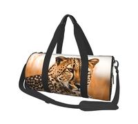 Cheetah Waiting for an Opportunity Duffle Bag for Women Men Personal Item Travel Bag Canvas Weekender Overnight Bag Lightweight Sports Tote Gym Bag Carry On Luggage Bag, Black, One Size