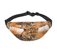 Cheetah Waiting for an Opportunity Fanny Pack for Men Women Crossbody Waist Bag Everywhere Belt Bag Wallet Hip Bum Bag with Adjustable Strap Casual Chest Bag for Outdoor Hiking Cycling, Black, One