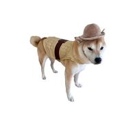 CheetahBoo Dog Safari Costume Vest Hat XS XXL Dinosaur Trex Stegosaurus Park Ranger Zoo Animal Cosplay Halloween, S