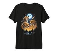 Cheetahs Howling At The Moon Premium T-Shirt
