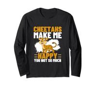 Cheetahs Make Me Happy You Not So Much Funny Cheetah Long Sleeve T-Shirt
