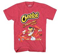 Cheetos T-Shirt - Men's Flamin Hot Shirt with Chester Cheetah, Heather Red, S