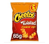 Cheetos Twisted Flamin' Hot Snacks 65g x Case of 15