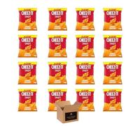 Cheez-It Snap’d Thin & Crispy Baked Cheese Snacks - Made with Real Cheese - Flavored Cheesy Crisps in Variety of Flavors | Kids and Adults Lunch box Snacks (Pack of 16, Double Cheese £1.25-65g)
